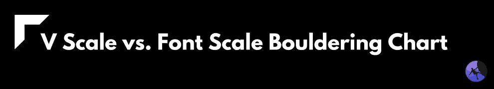 V Scale vs. Font Scale Bouldering Chart 